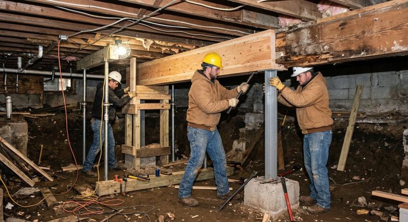 Basement Beam Repair in Wilmington, NC