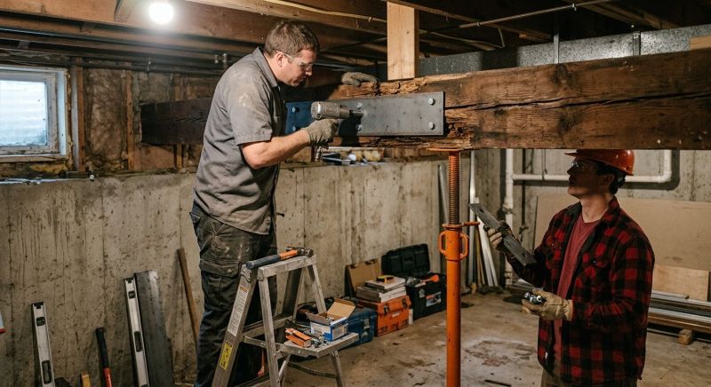 House Beam Repair in Wilmington, NC